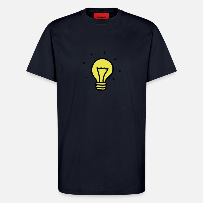 Lyspære - ide - Organic Relaxed T-skjorte produsert i EU - DARK NAVY