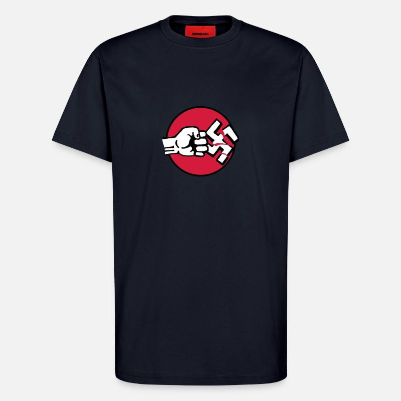 gegen_nazis_012011_b_3c - T-shirt bio décontracté fabriqué en UE - DARK NAVY