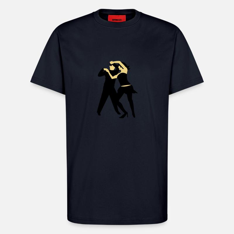 Salsa-dancer / salsa Tänzer (2c) - T-Shirt - made by SPREAD - DARK NAVY
