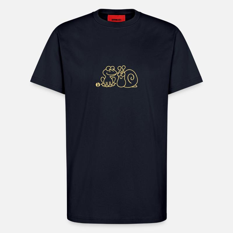 Frosch und Schnecke - T-Shirt - made by SPREAD - DARK NAVY