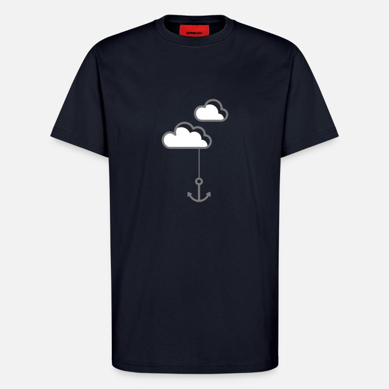 Anker mit Wolke - T-Shirt - made by SPREAD - DARK NAVY