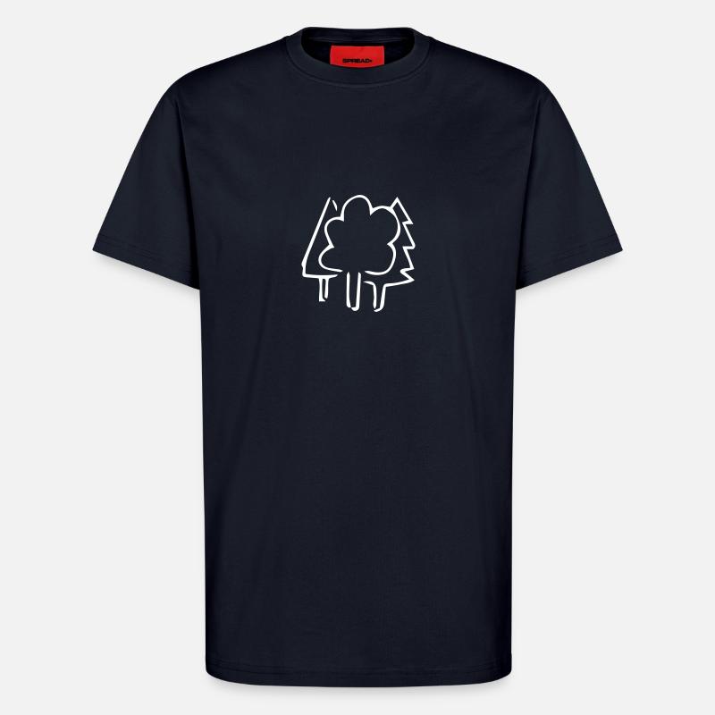Mischwald,Wald,Natur,Baum,Landschaft,Grün,Umwelt - T-Shirt - made by SPREAD - DARK NAVY