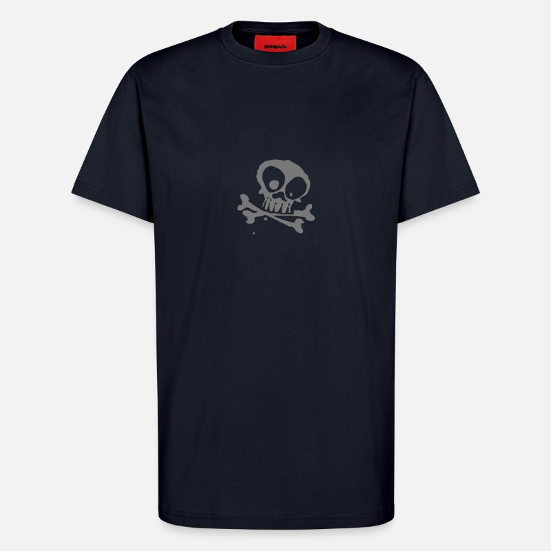 bone - T-Shirt - made by SPREAD - DARK NAVY