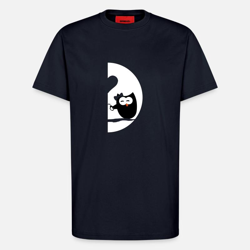 Owls left - Valentine's Day - T-Shirt - made by SPREAD - DARK NAVY