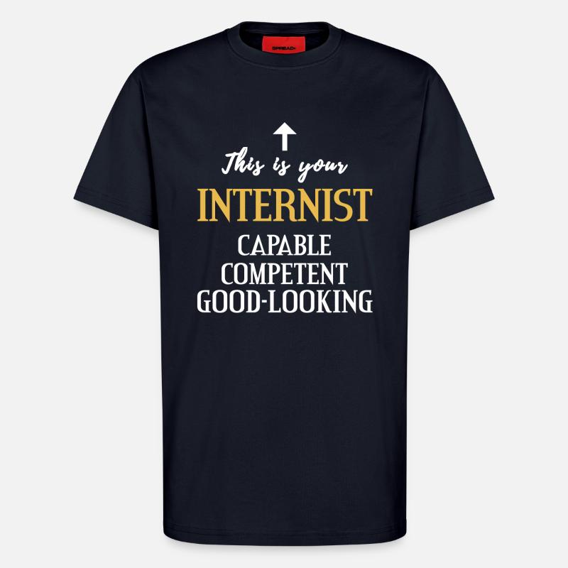 Physician internist competent handsome gift - T-Shirt - made by SPREAD - DARK NAVY