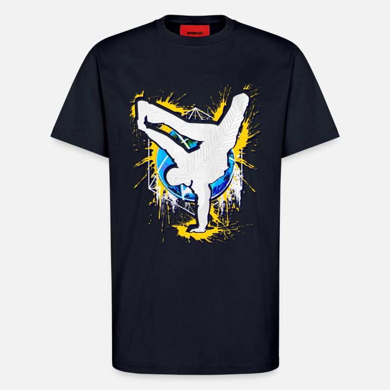 Breakdance - Breakdancer - Breakdancing - BBoy - T-Shirt - made by SPREAD - DARK NAVY