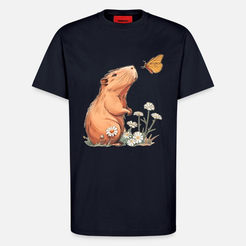 Capybara Schmetterling - T-Shirt - made by SPREAD - DARK NAVY