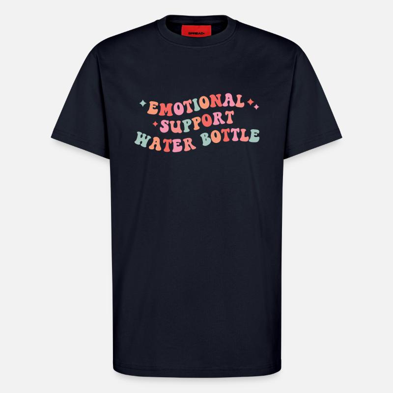 Emotional Support Water Bottle Design - T-Shirt - made by SPREAD - DARK NAVY