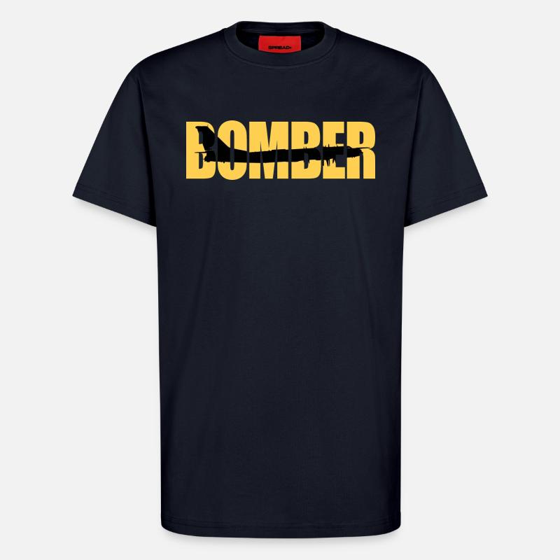 Blouson aviateur Tu-95 - T-shirt bio décontracté fabriqué en UE - DARK NAVY