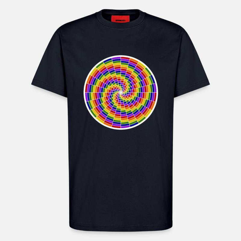 Farbige Spirale Kunstgestaltung - T-Shirt - made by SPREAD - DARK NAVY