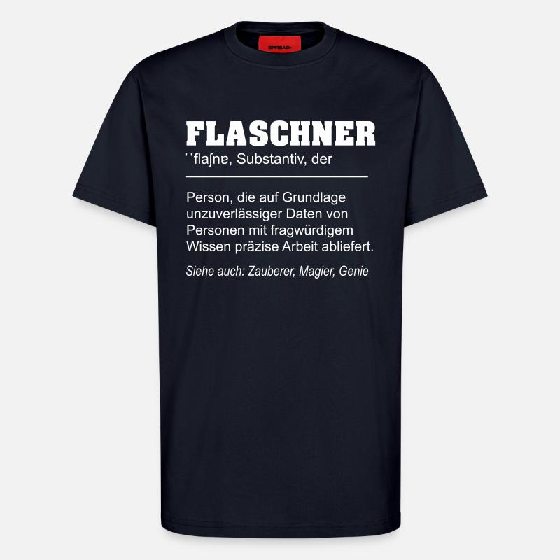 Flaschner lustige Definition - T-Shirt - made by SPREAD - DARK NAVY