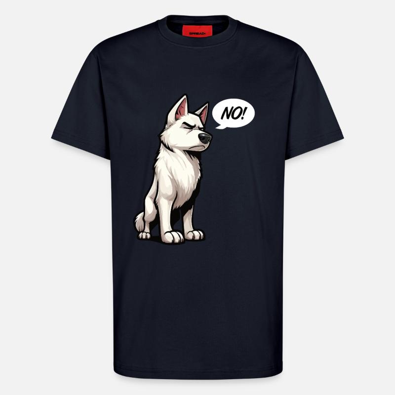 No Weißer Schäferhund Schäferhund Schäferhunde - T-Shirt - made by SPREAD - DARK NAVY