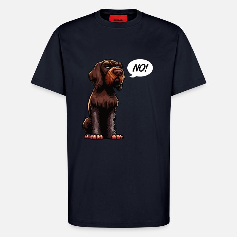 No German Wirehaired German Wirehaired Owner - T-Shirt - made by SPREAD - DARK NAVY