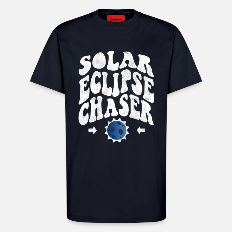 Solar eclipse chaser white - T-Shirt - made by SPREAD - DARK NAVY