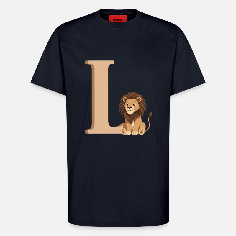 L-Löwe Buchstabe L mit Löwe - T-Shirt - made by SPREAD - DARK NAVY