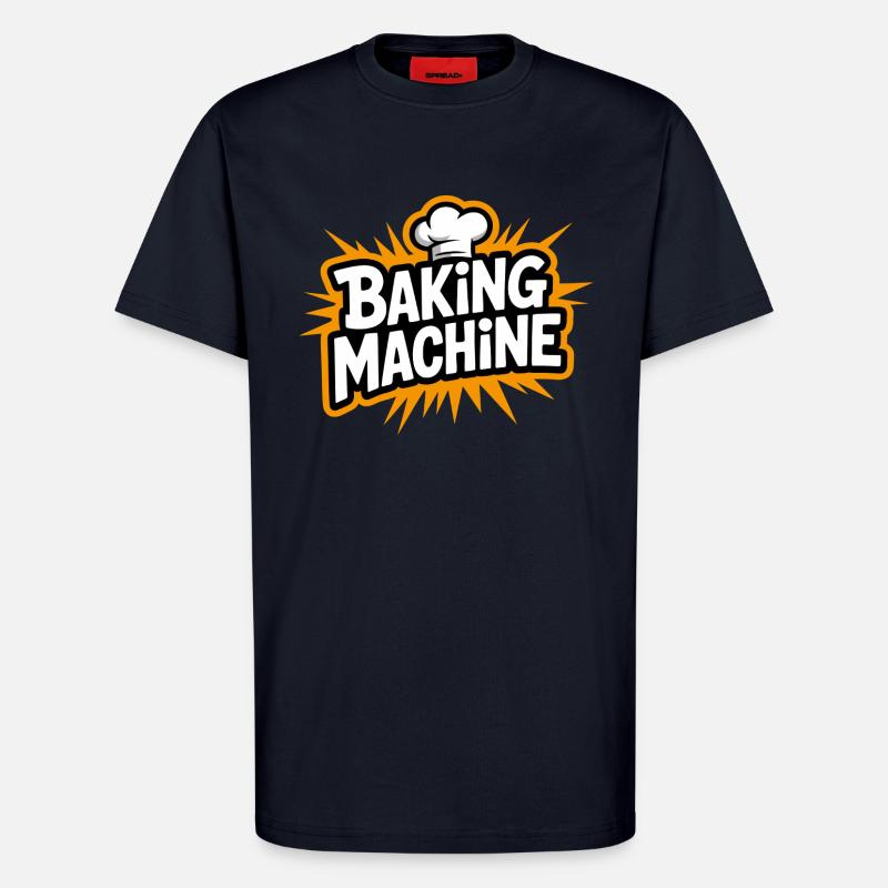 Plaisir à la machine à boulanger - T-shirt bio décontracté fabriqué en UE - DARK NAVY