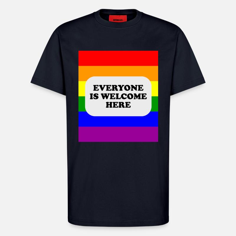 LGBT-Safe-Space-Regenbogenflagge - T-Shirt - made by SPREAD - DARK NAVY