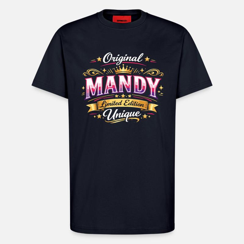 Nom de Mandy - T-shirt bio décontracté fabriqué en UE - DARK NAVY