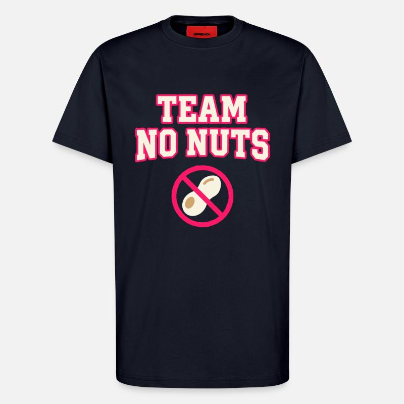 Team No Nuts mit Erdnuss Symbol - T-Shirt - made by SPREAD - DARK NAVY
