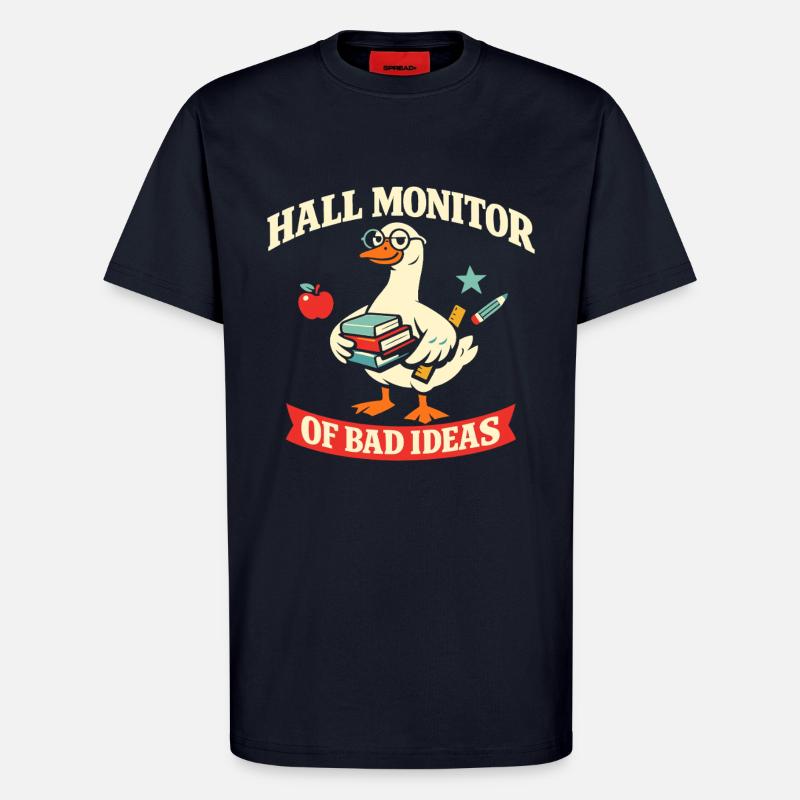 Gans mit Schulhumor - T-Shirt - made by SPREAD - DARK NAVY