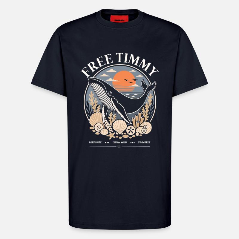 Buckelwal Timmy Hope Statement Merch - T-Shirt - made by SPREAD - DARK NAVY