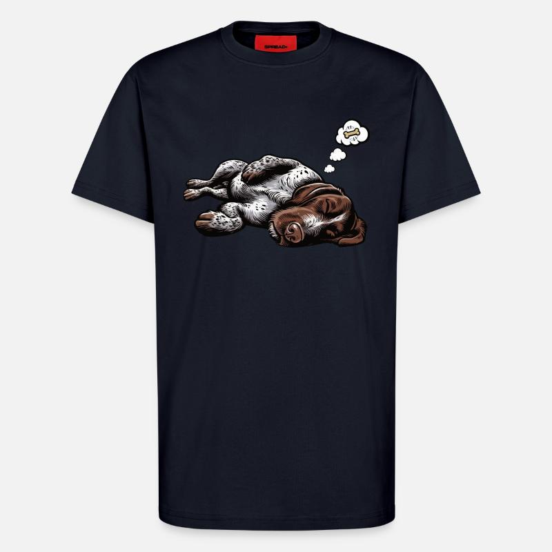Deutsch Drahthaar Deutsch-Drahthaar Besitzer - T-Shirt - made by SPREAD - DARK NAVY