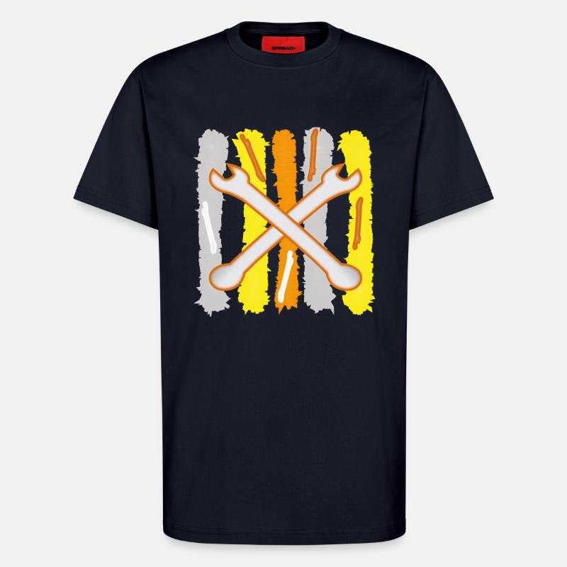 Clés à outils - T-shirt bio décontracté fabriqué en UE - DARK NAVY