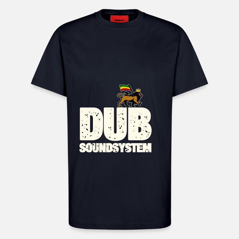 Système de sonorisation dub - T-shirt bio décontracté fabriqué en UE - DARK NAVY
