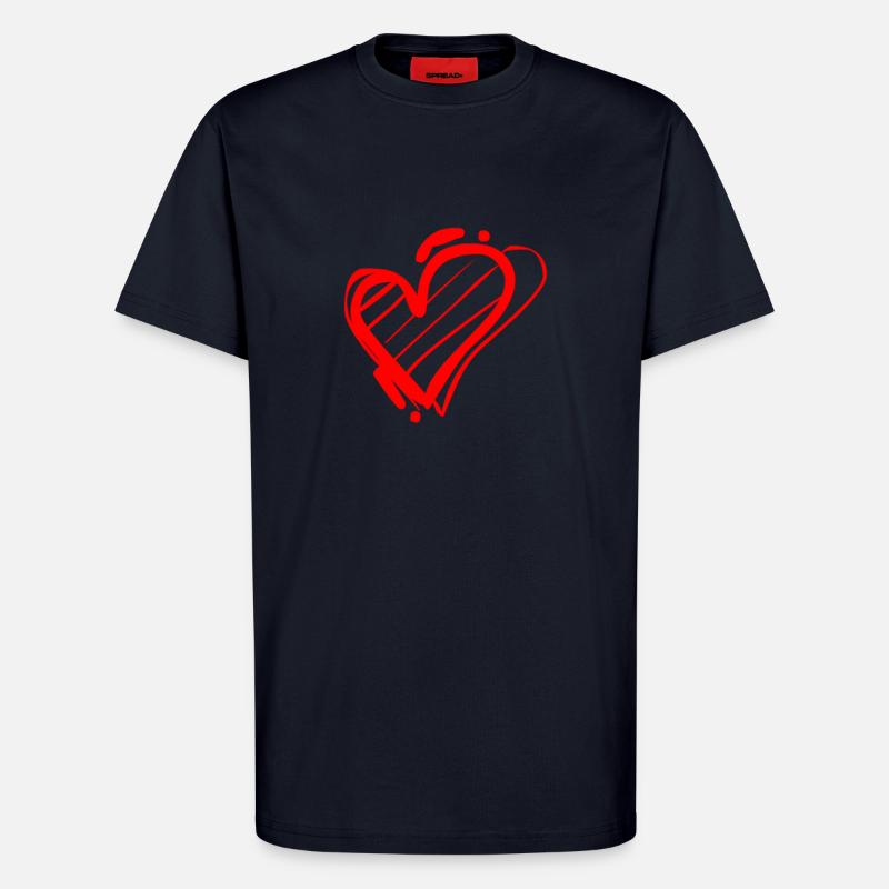 Herz - T-Shirt - made by SPREAD - DARK NAVY