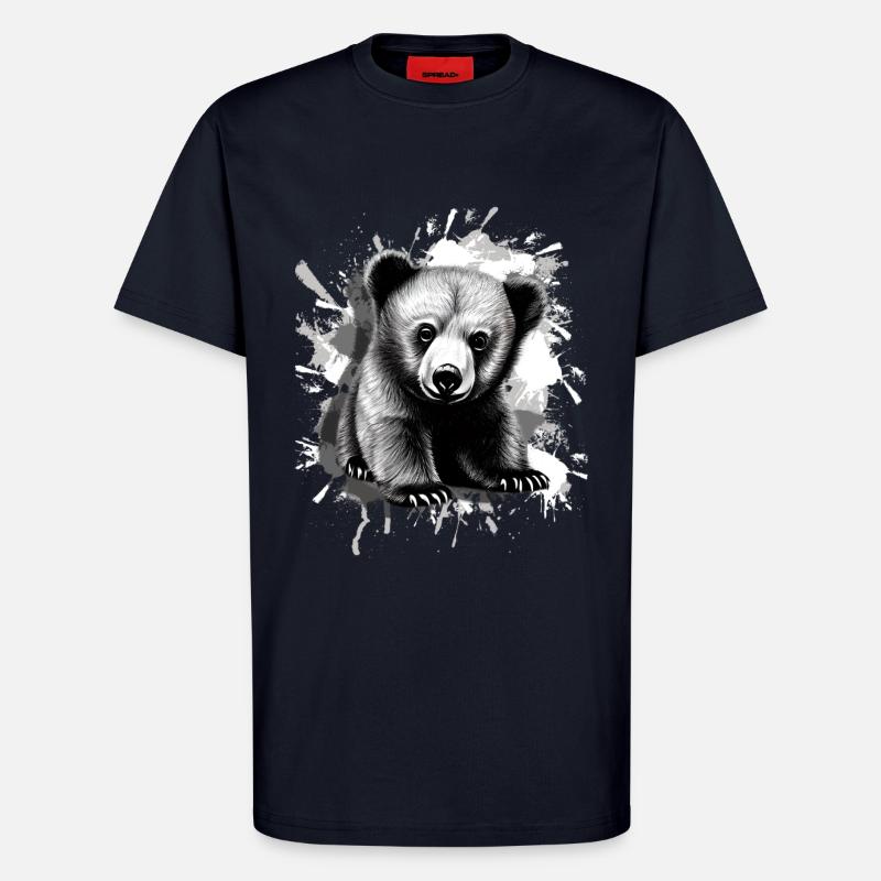 Ours - T-shirt bio décontracté fabriqué en UE - DARK NAVY