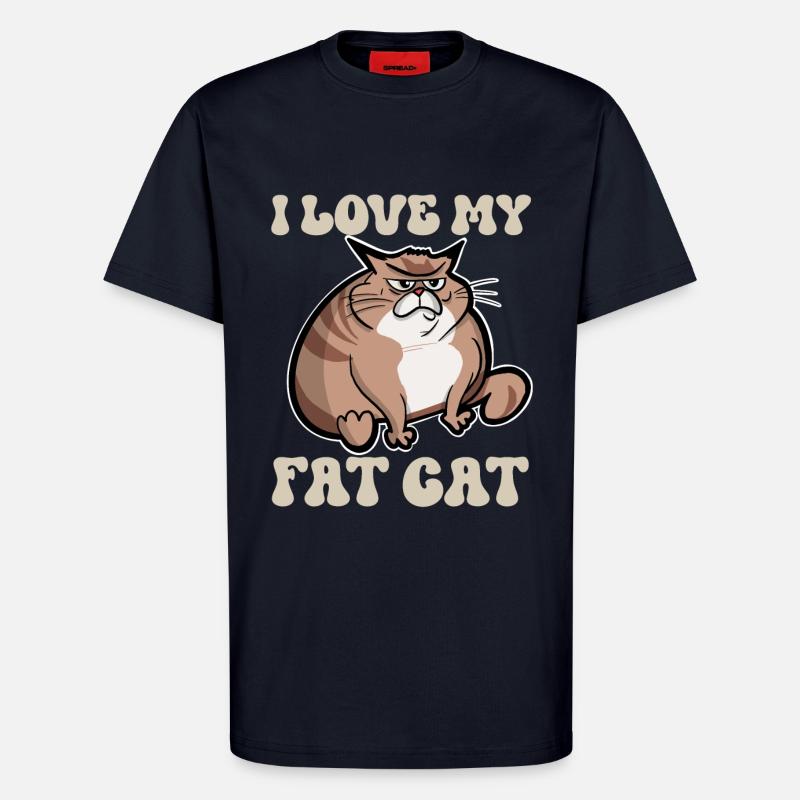 Katze Dicke Katze - T-Shirt - made by SPREAD - DARK NAVY