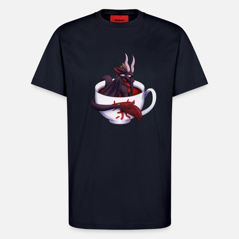 Schwarzer Tee Drache - T-Shirt - made by SPREAD - DARK NAVY