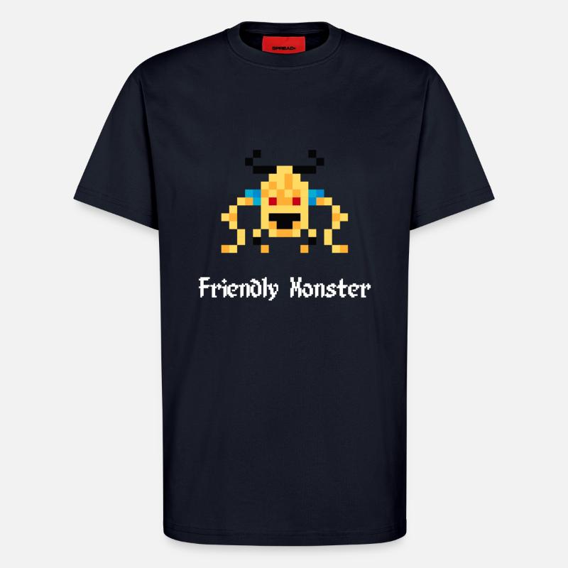8-Bit Monster (Friendly Monster) - T-Shirt - made by SPREAD - DARK NAVY