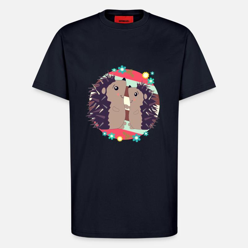 Glückliche Igel - T-Shirt - made by SPREAD - DARK NAVY