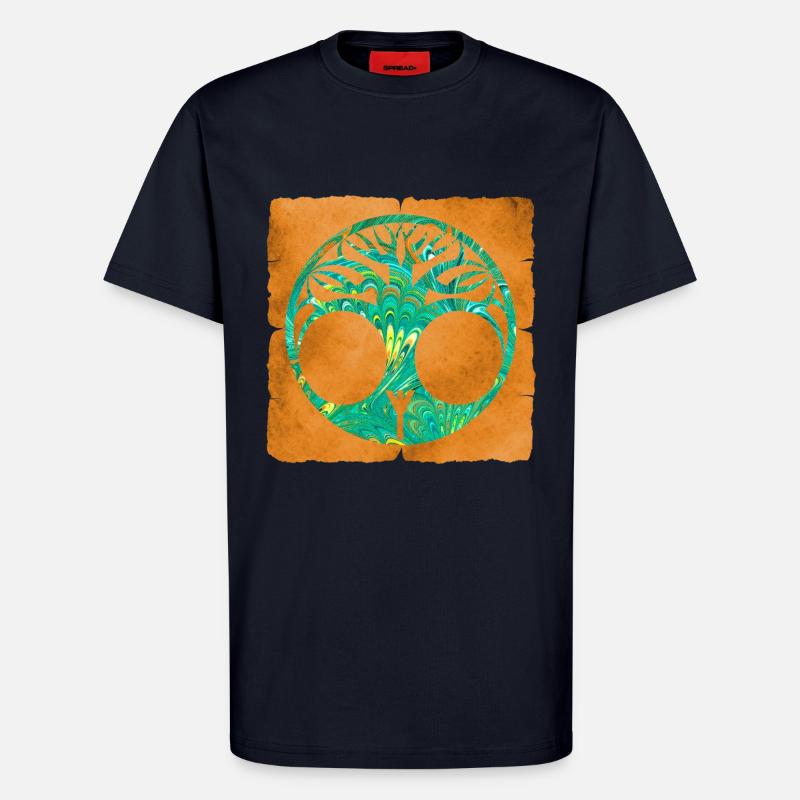 lebensbaum e 71 y - T-shirt bio décontracté fabriqué en UE - DARK NAVY