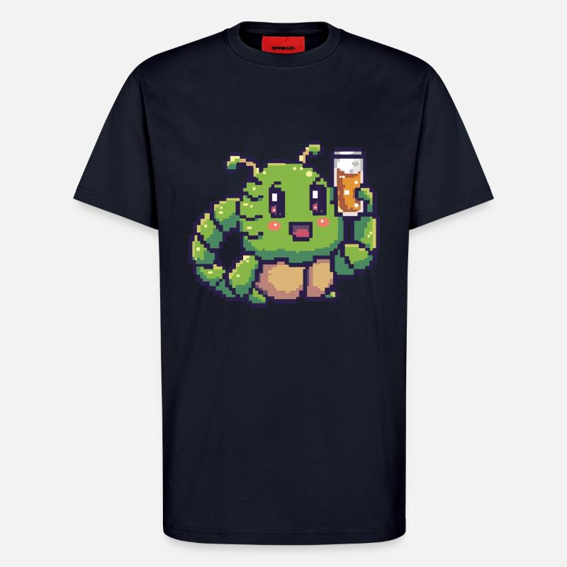 Wurm Pixel Bier - T-Shirt - made by SPREAD - DARK NAVY