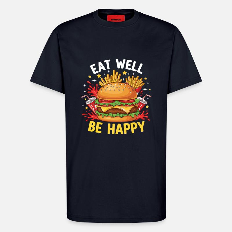 Hamburger Burger - T-Shirt - made by SPREAD - DARK NAVY