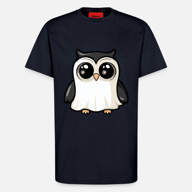 Eule Halloween Comic Geist - T-Shirt - made by SPREAD - DARK NAVY