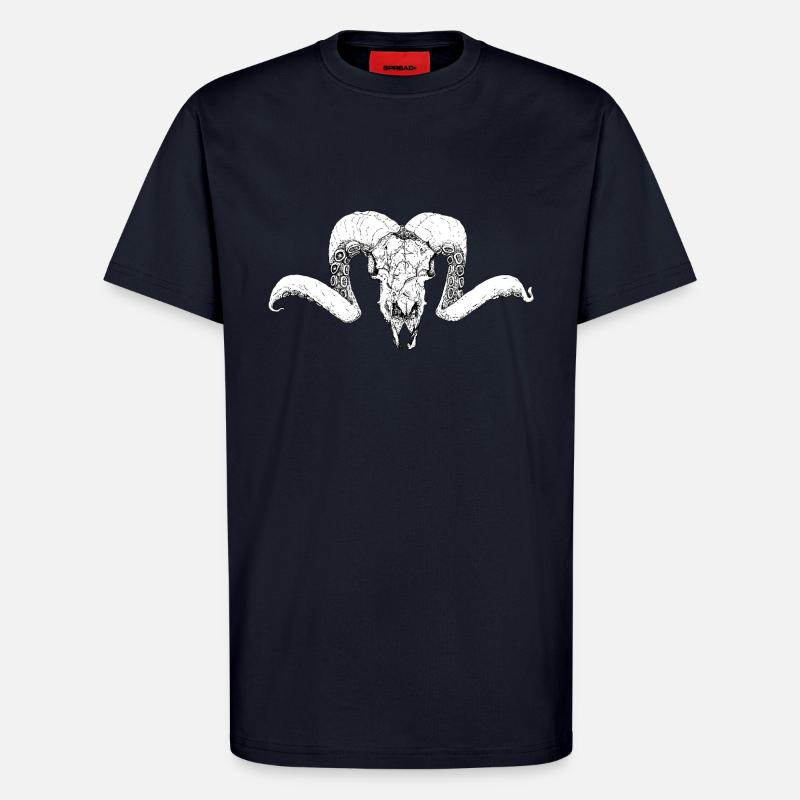 Ziegenkopf 2 - T-shirt bio décontracté fabriqué en UE - DARK NAVY