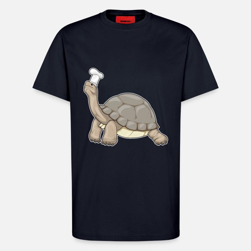 Turtle Chef Chef Hat - T-Shirt - made by SPREAD - DARK NAVY