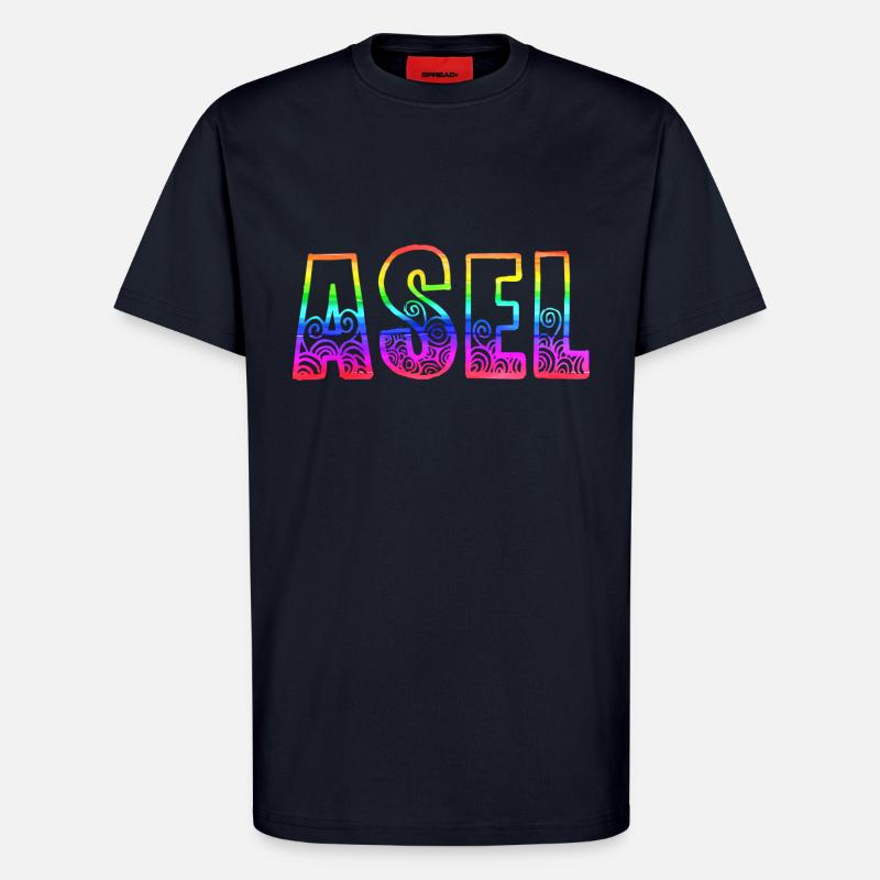 asel rs regenbogen - T-Shirt - made by SPREAD - DARK NAVY