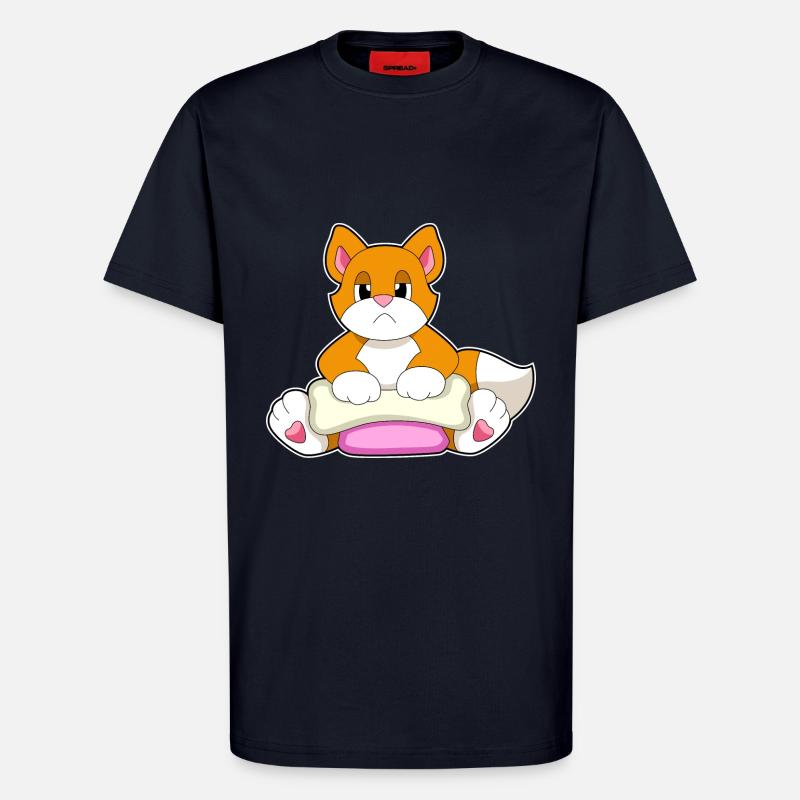 Katze Knochen - T-Shirt - made by SPREAD - DARK NAVY