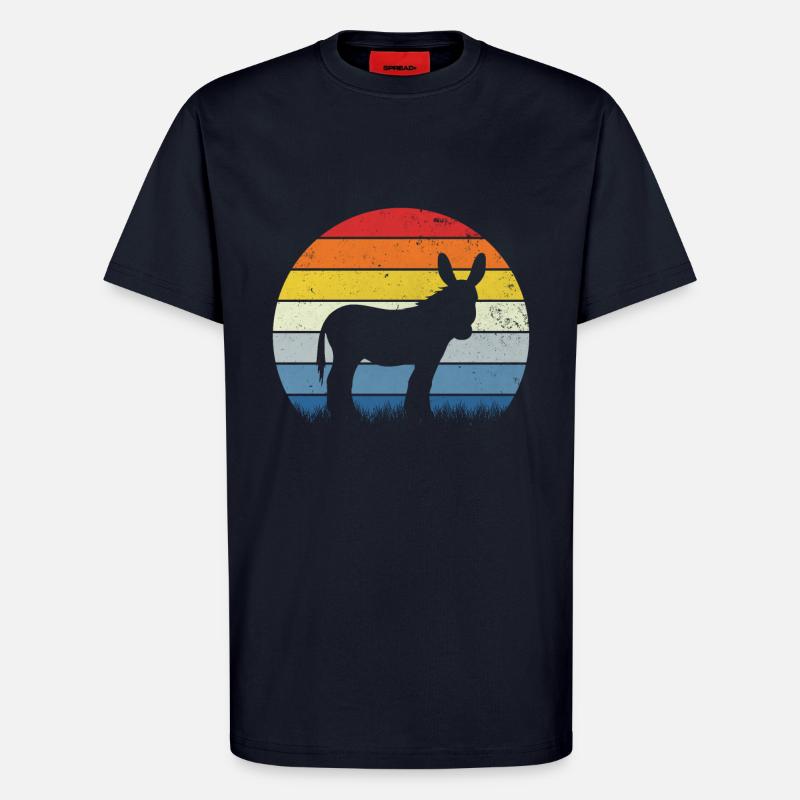 Esel Retro - T-Shirt - made by SPREAD - DARK NAVY