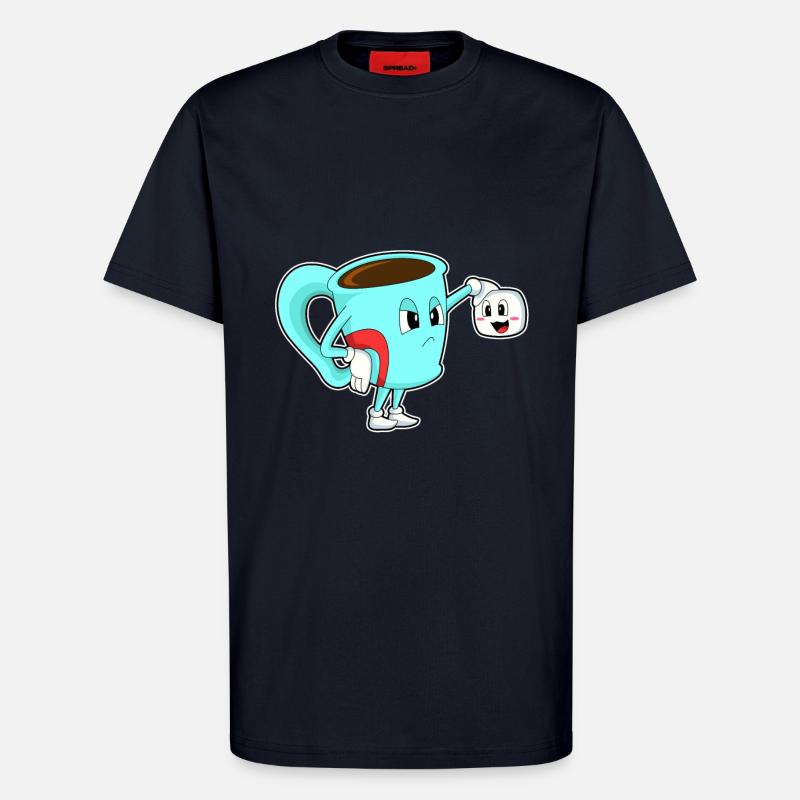 Tasse mit Kaffee - T-Shirt - made by SPREAD - DARK NAVY