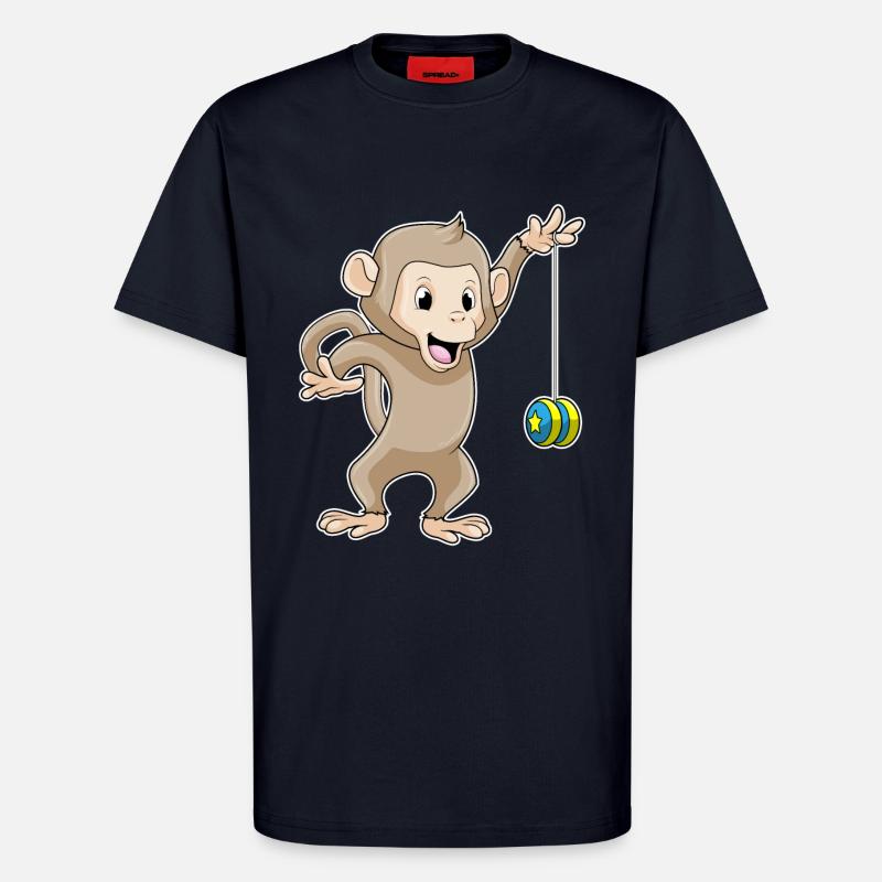 Affe mit Jojo - T-Shirt - made by SPREAD - DARK NAVY