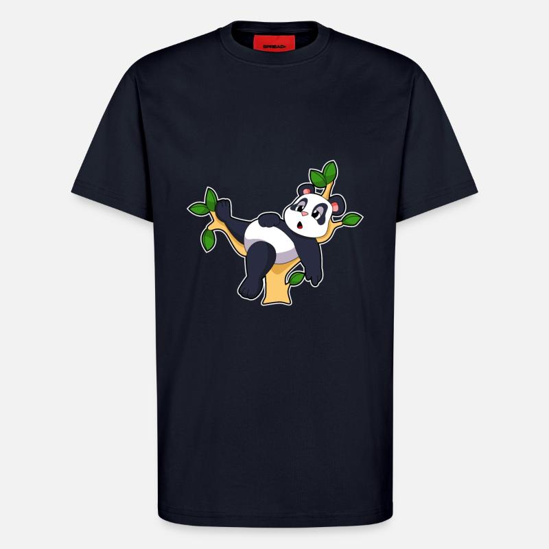 Panda auf Baum - T-Shirt - made by SPREAD - DARK NAVY