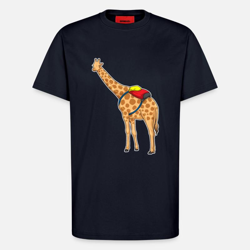 Giraffe Backpack - T-Shirt - made by SPREAD - DARK NAVY
