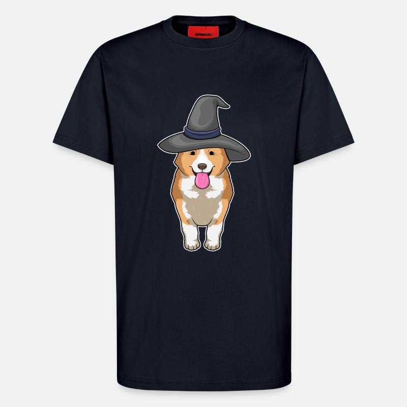 Corgi Hexe - T-Shirt - made by SPREAD - DARK NAVY