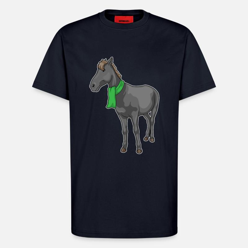 Pferd Schal - T-Shirt - made by SPREAD - DARK NAVY