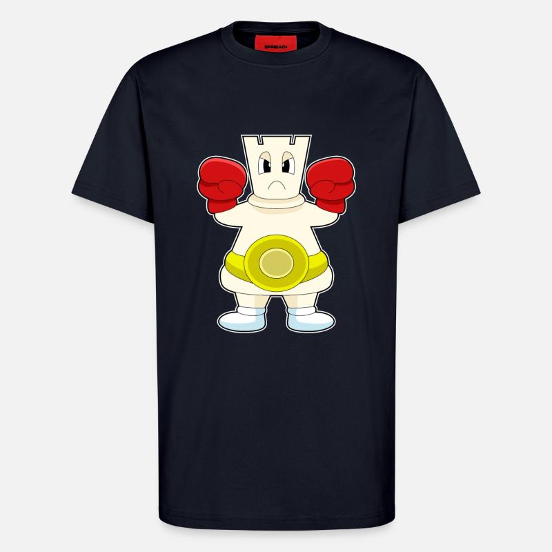 Chess piece rook boxer - T-Shirt - made by SPREAD - DARK NAVY